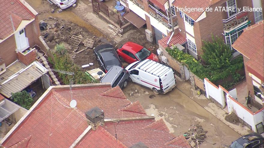 Así se ven los efectos de la DANA desde el aire