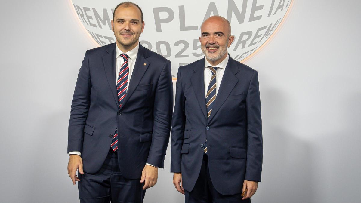 Albert Dalmau, conseller de Presidencia de la Generalitat y Daniel Cirera, lider del PP en el Ajuntament