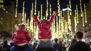 El encendido de las luces de Navidad en Barcelona.