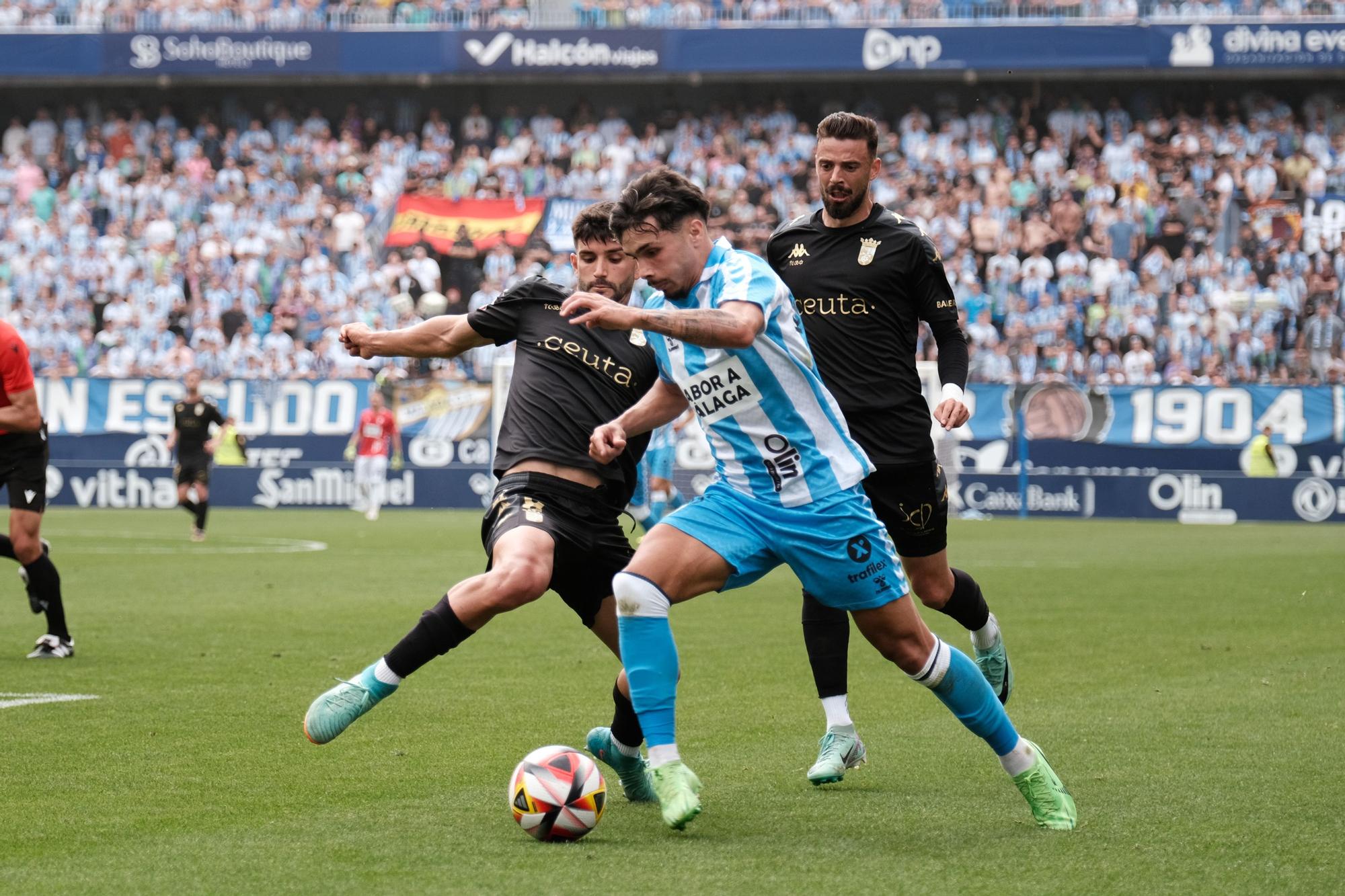 Una imagen del Málaga CF - AD Ceuta disputado en La Rosaleda.
