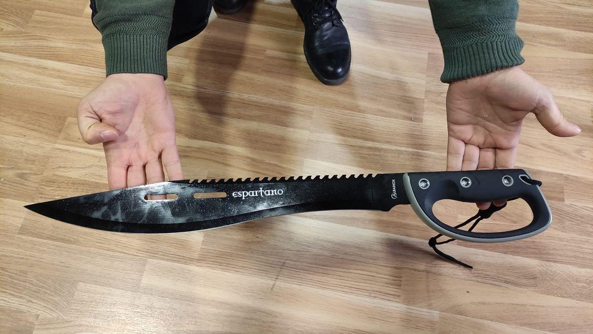 Imagen de archivo de un machete como el empleado por un miembro de los &#039;DDP&#039; en el ataque en Zaragoza.