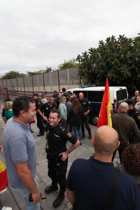 Los policías destinados en Cataluña llegan a Gijón