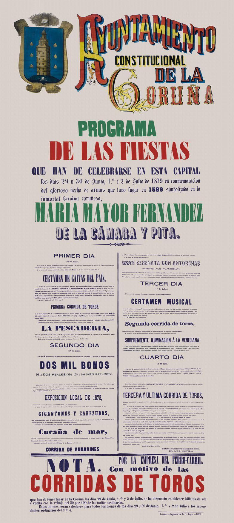 Así evolucionaron los carteles de las Fiestas de María Pita en 175 años en A Coruña