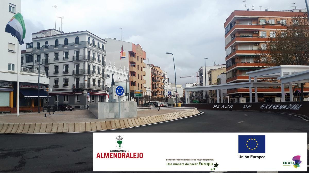 La Plaza de Extremadura de Almendralejo se convierte en una nueva puerta a la ciudad.