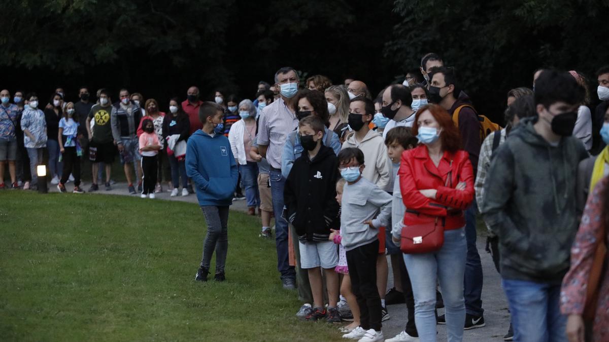 Espectáculo nocturno en el Jardín Botánico Atlántico de Gijón