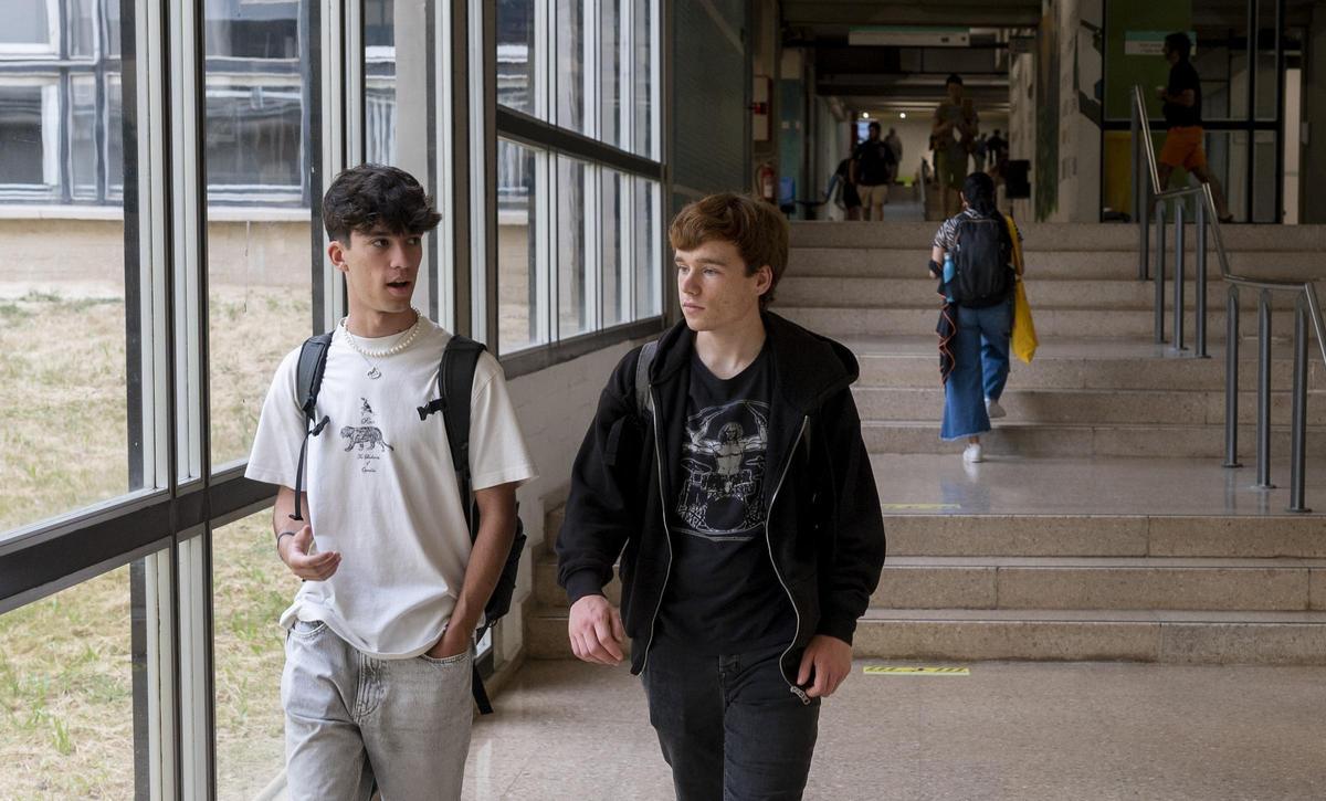 Eric Mateu y Pau Palomar esta semana en la UAB.
