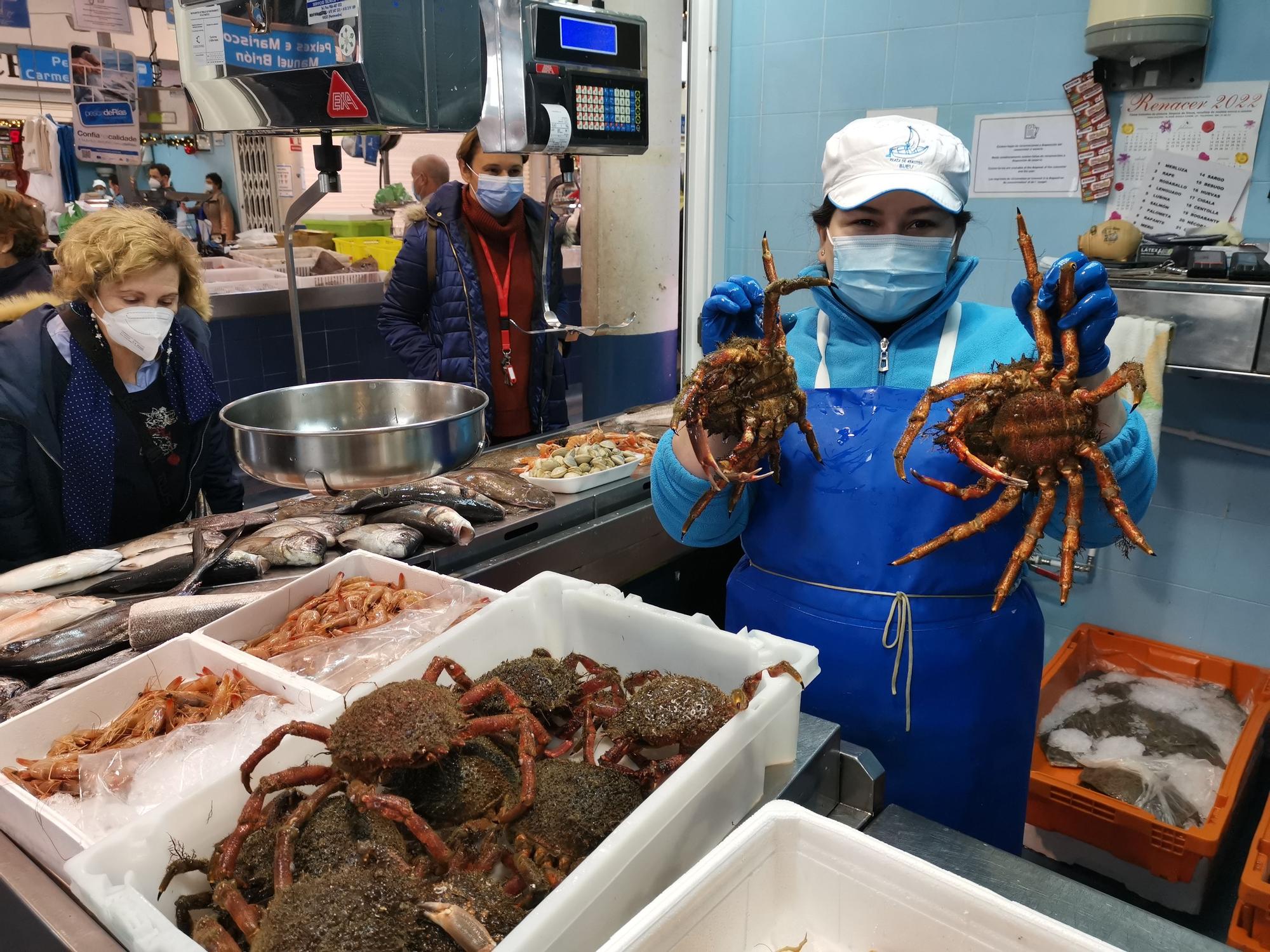 La cesta de la compra para la cena de Nochebuena