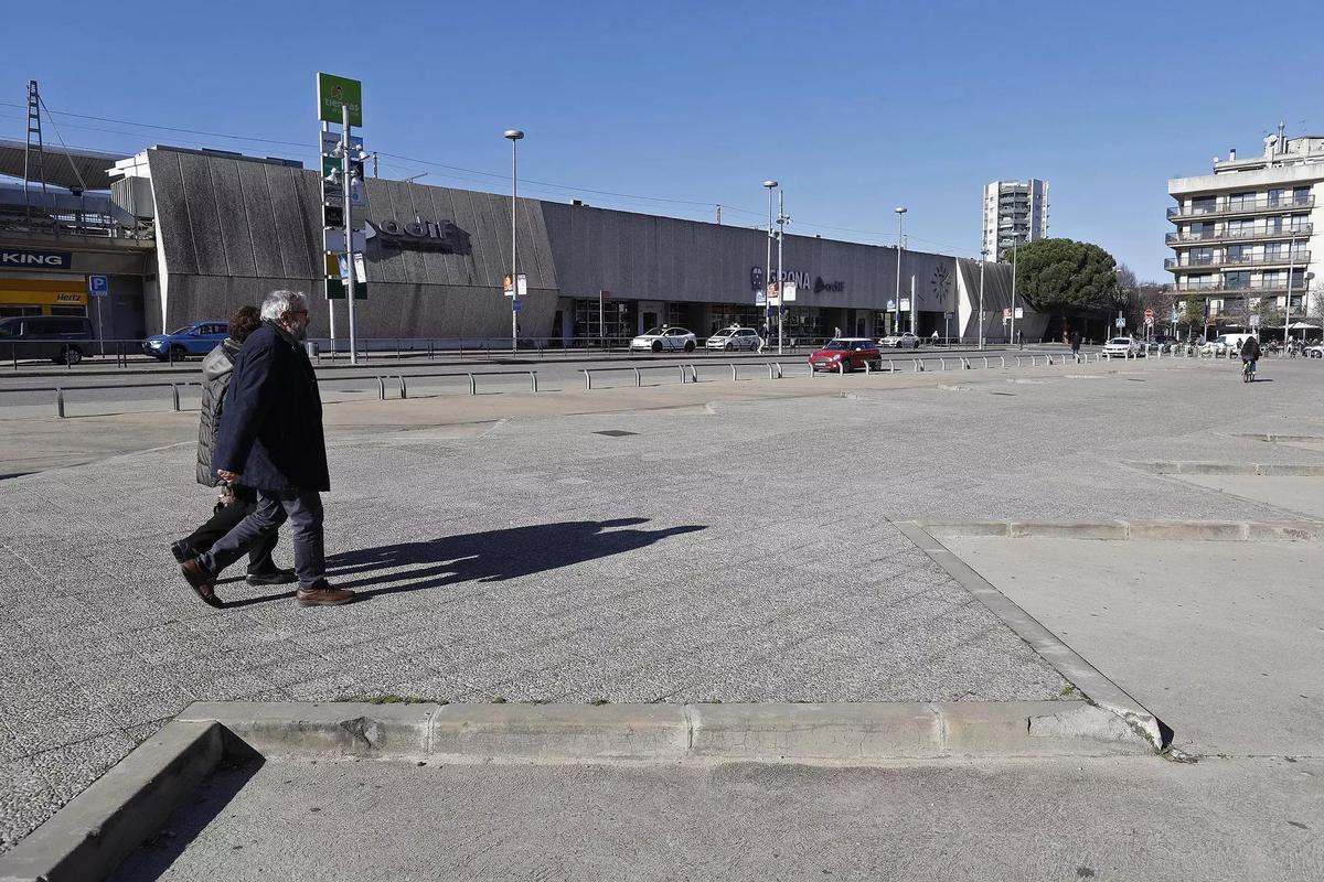 L'estat actual de la plaça d'Espanya, en una imatge d'arxiu.