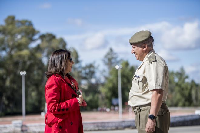 La DANA retrasa la visita de la ministra de Defensa al Cefot de Cáceres