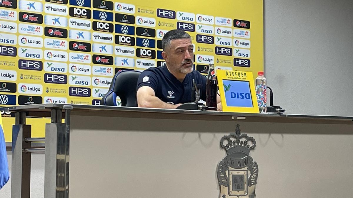 Rueda de prensa de Pimienta antes del UD Las Palmas - Ponferradina