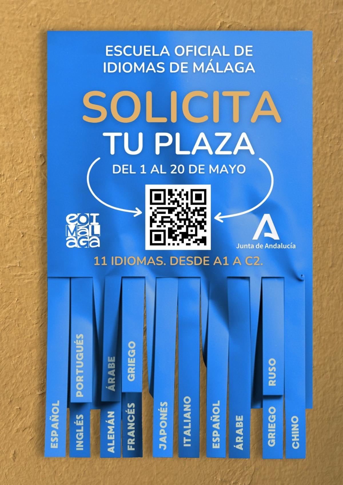 Solicitud de plaza en la Escuela Oficial de Idiomas.
