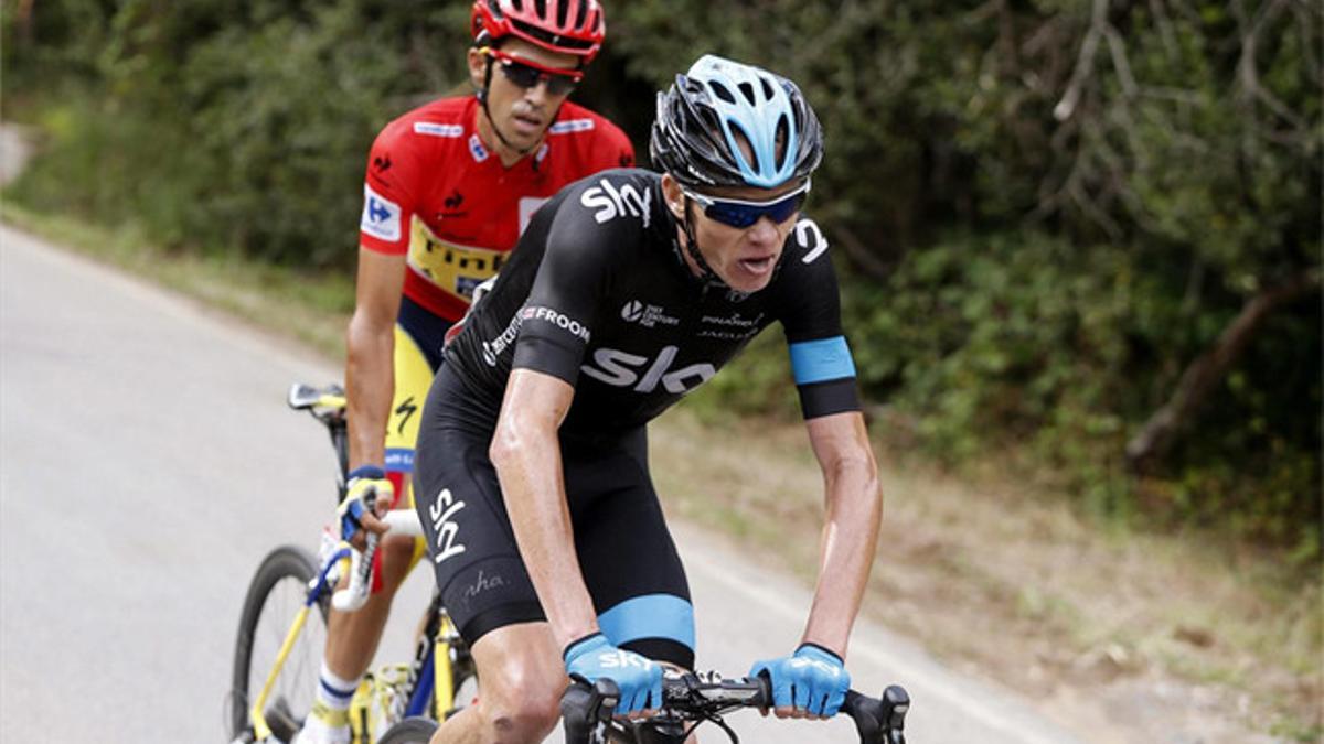 Froome y Contador, durante la decimosexta etapa de la Vuelta a España 2014