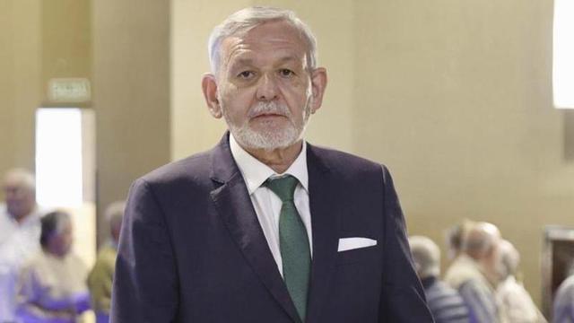 José Ramón Fiaño, ayer, en el Palacio de Congresos de Gijón, donde se celebró la asamblea de Caja Gijón