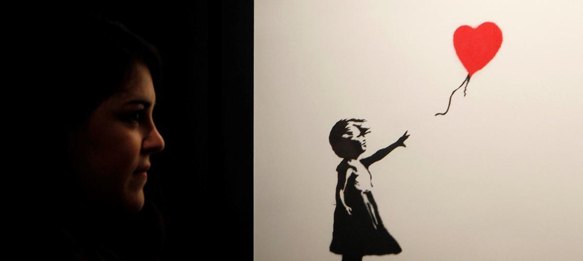 Una de las obras más reconocidas de Banksy.