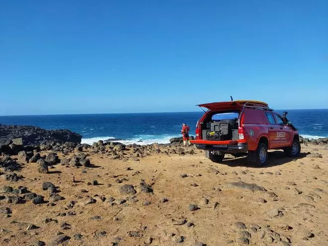 Segundo día de búsqueda del bañista extranjero desaparecido en Los Charcones en Lanzarote