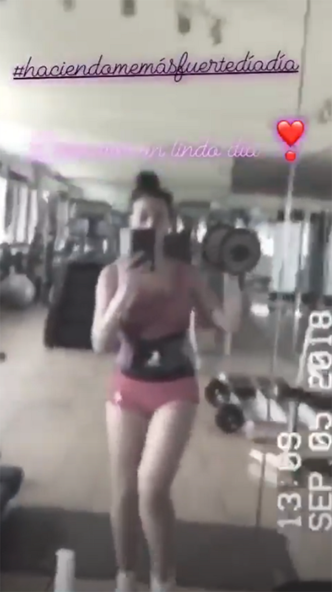 Georgina Rodríguez entrenando