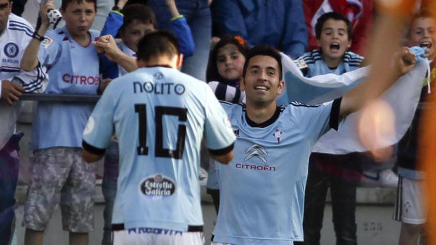 Nolito (de espaldas) seguirá celebrando goles en Balaídos.