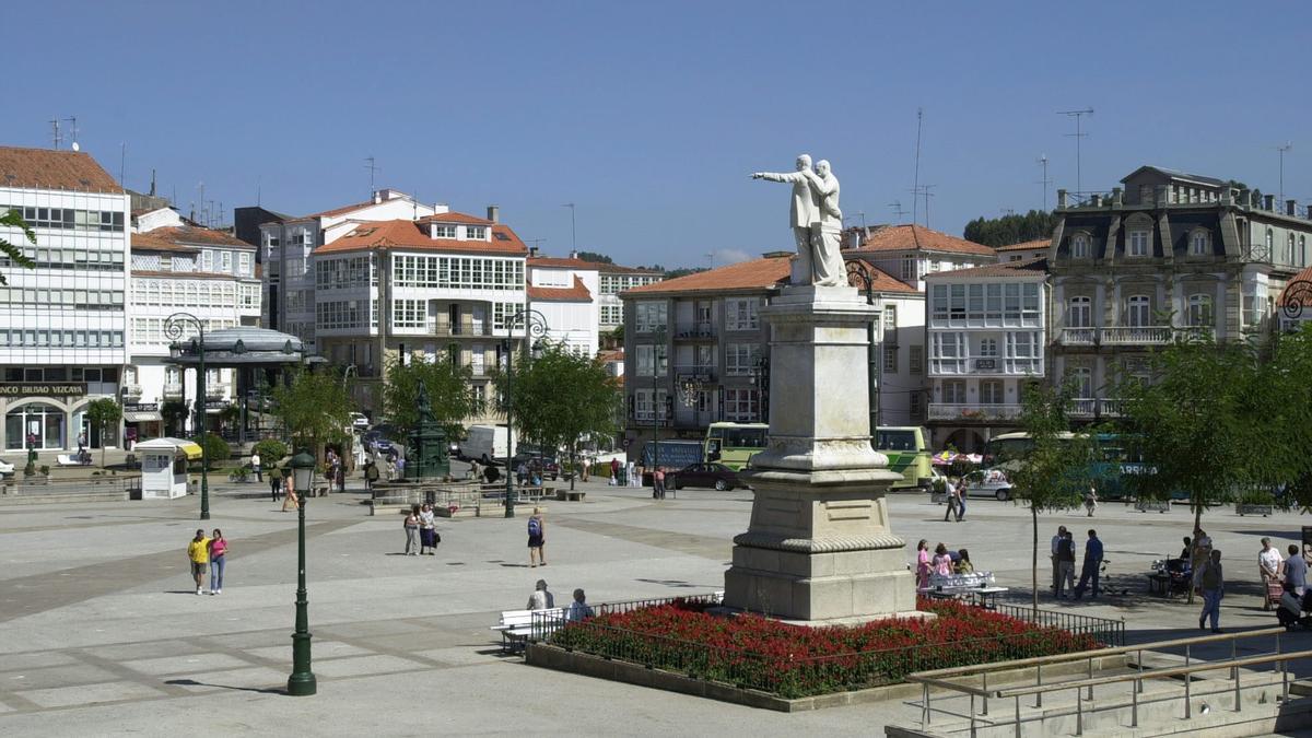 Plaza García Hermanos en Betanzos.