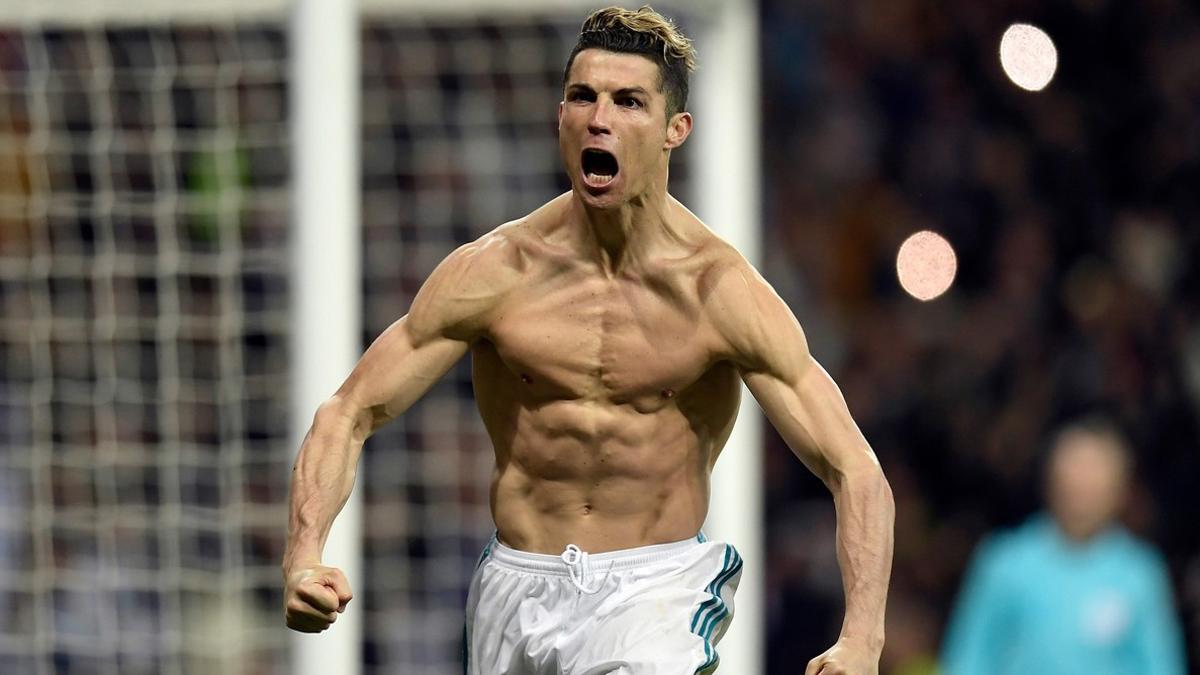 Cristiano Ronaldo celebra su gol ante la Juve que clasifica al Madrid.