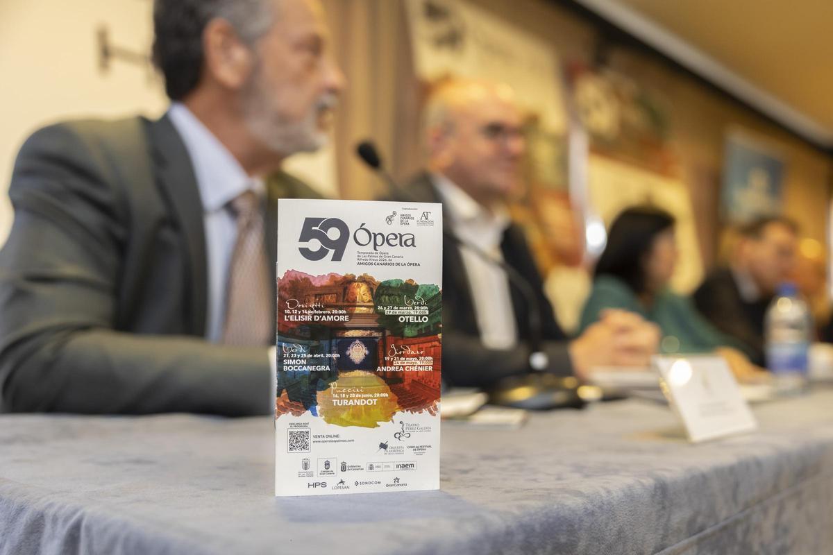 Presentación de la 59ª Temporada de Ópera de Las Palmas de Gran Canaria en el Teatro Pérez Galdós.