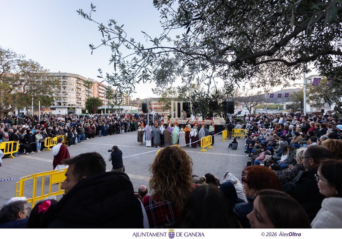 Gandia abre la Semana Santa con el Domingo de Ramos y el Vía Crucis Viviente