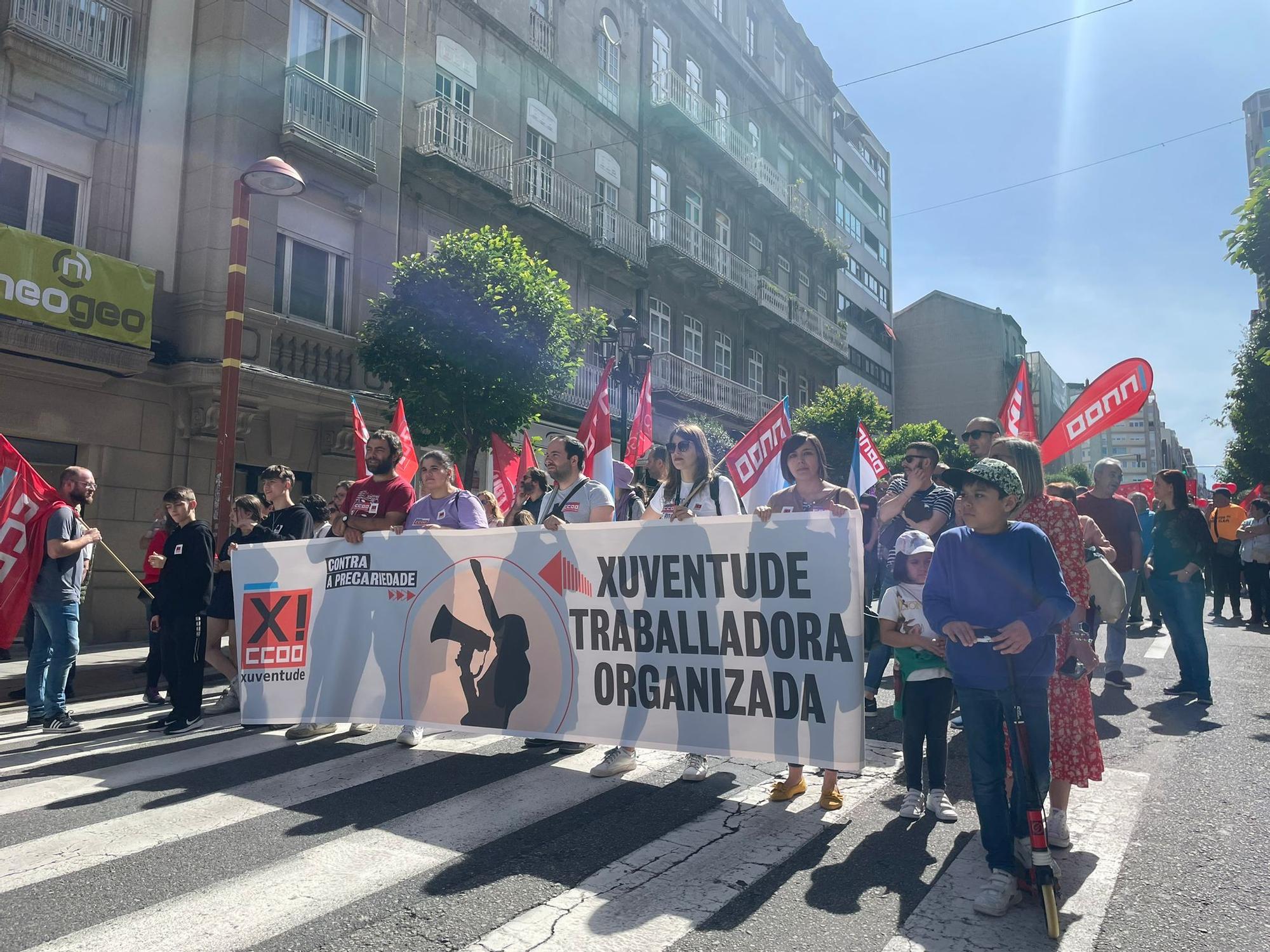 Primero de Mayo: las manifestaciones del Día del Trabajo toman Vigo