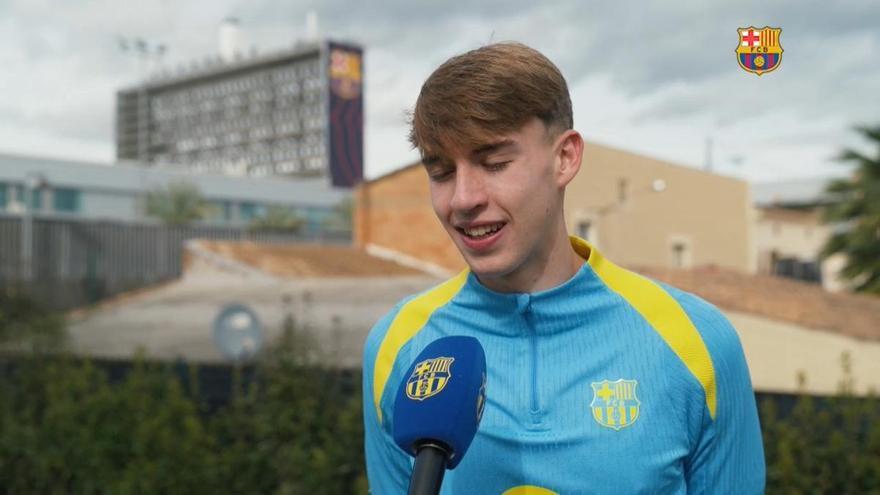 Tommy Marqués, tras su debut con el primer equipo: "Es un sueño; el Barça es el club de mi vida"
