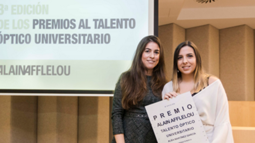 Una alumna de Óptica de la UMU, premio al Talento por Alain Afflelou