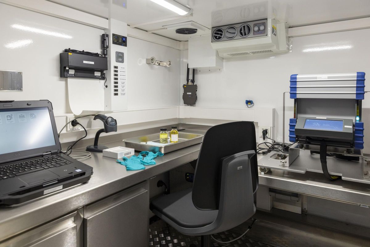 Uno de los laboratorios portátiles de SICPA