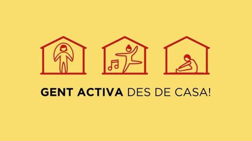 Logotip de la campanya «Gent activa des de casa»