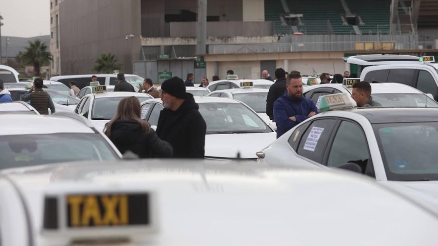 Los taxistas de Córdoba protestan contra la subida de las pólizas de seguro