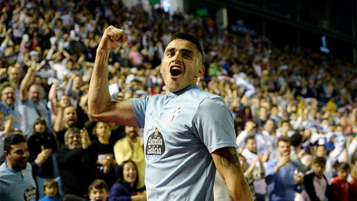 Maxi Gómez adelantó al Celta con un gol de auténtico killer