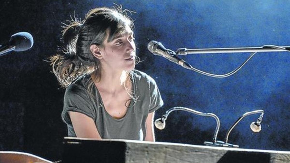 Maria Coma, durante el concierto que ofreció, la noche del viernes, en el Auditori.