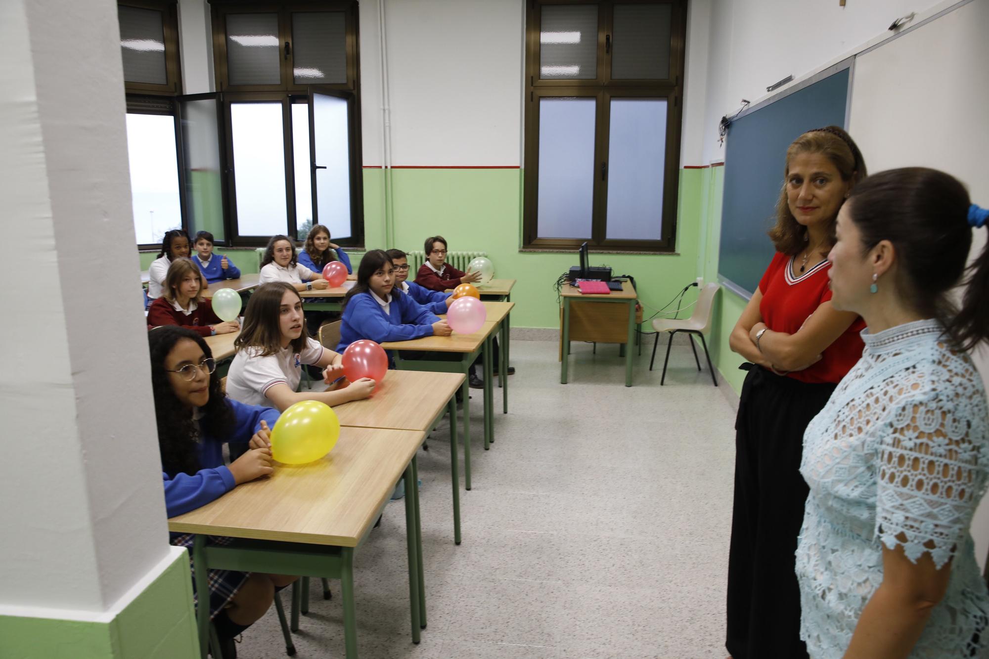 Inicio de curso en el colegio San Vicente de Paul, en Gijón