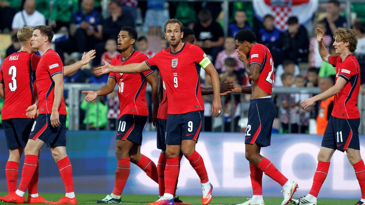 Los jugadores de Inglaterra, ante República Checa
