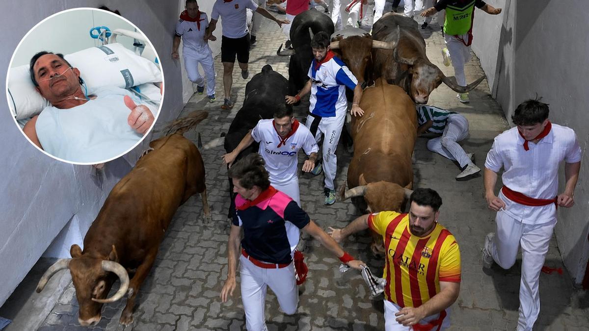 El corredor castreño que sobrevivió en San Fermín: «Al principio pensé que se acabaron los toros, pero ya estoy pensando en volver»