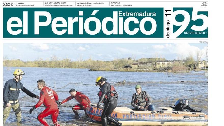 Esta es la portada de EL PERIÓDICO EXTREMADURA correspondiente al día 11 de marzo del 2018.