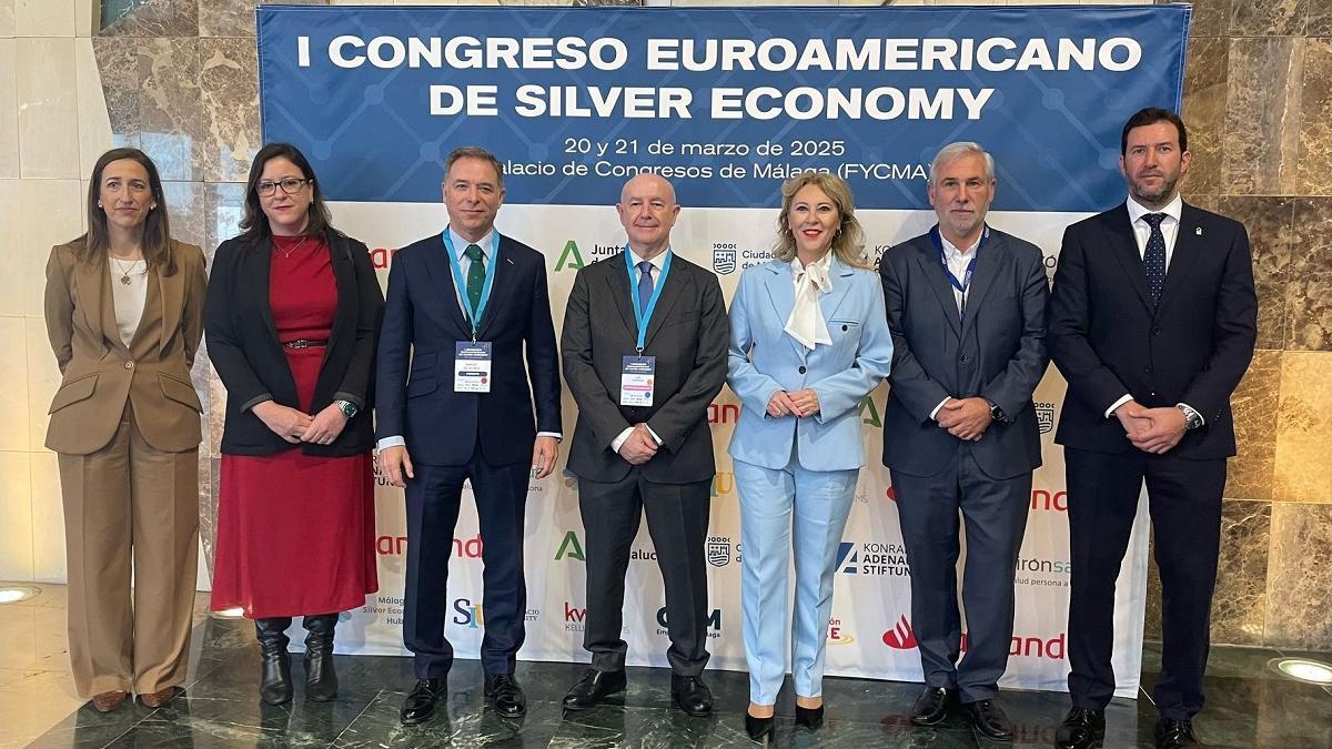 La consejera andaluza de Economía, Carolina España, en el foro Silver Economy que se desarrolla en Málaga.