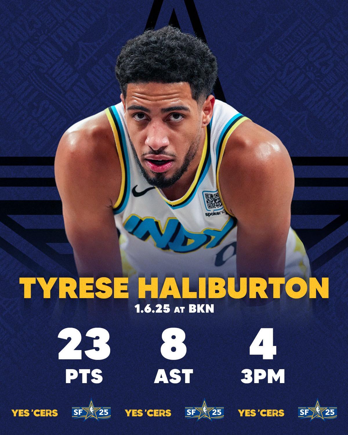 Haliburton, estelar durante la velada