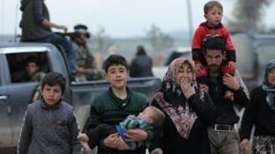 Una família kurda a Afrin