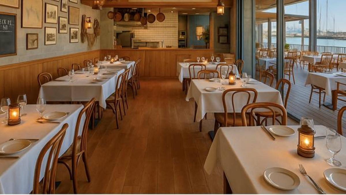 Imagen virtual del futuro resturante de la Llotja de Pescadors de Barcelona.