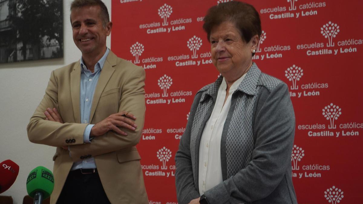 Leandro Roldán y Nieves Andrés, de Escuelas Católicas de Castilla y León