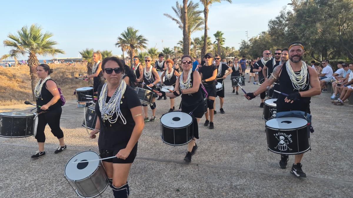 Un momento del desfile previo al eclipse, este miércoles.