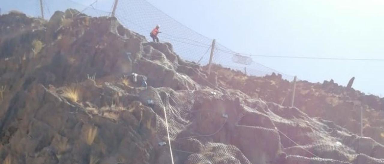 Zona en obras en el talud de la playa de Las Teresitas. | | EL DÍA