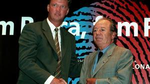 Louis van Gaal y Josep Lluís Núñez, en 1999.