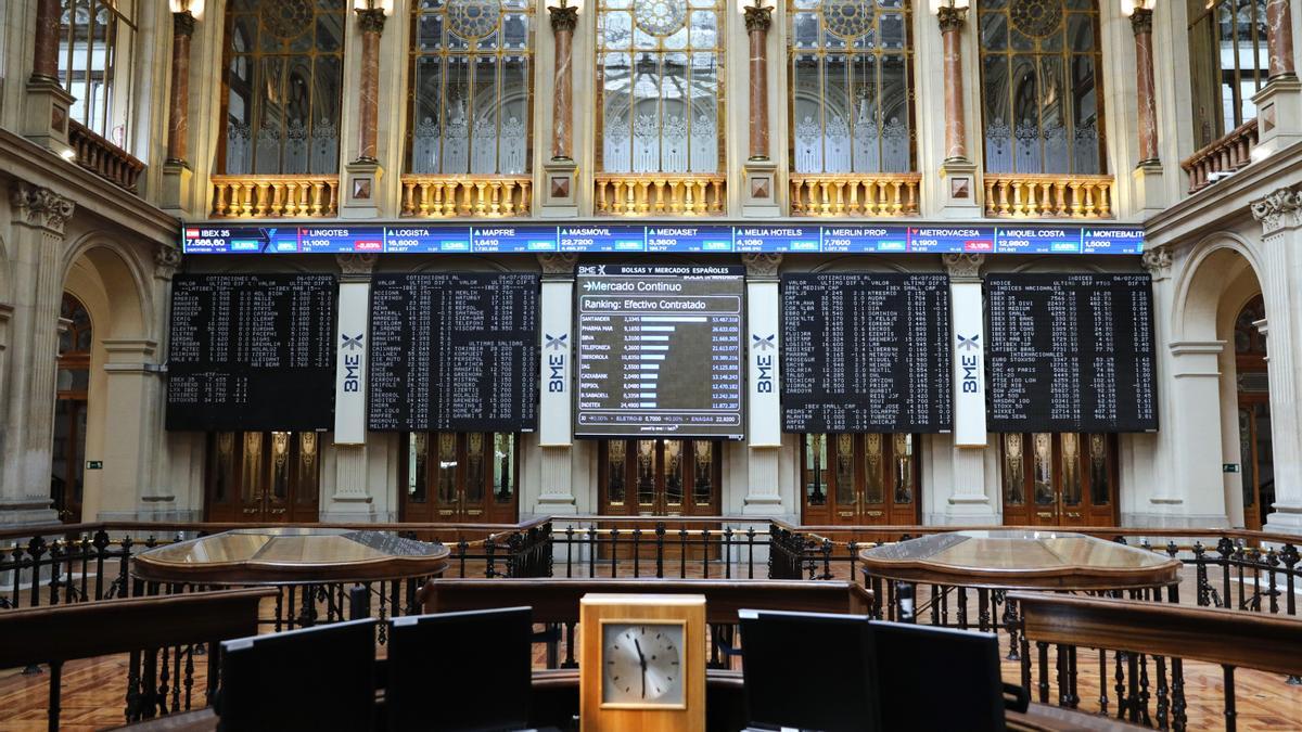 Interior del Palacio de la Bolsa de Madrid.