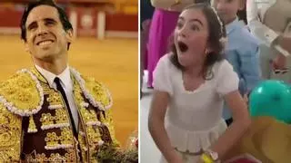 El regalo sorpresa del torero Juan Ortega a una niña por el día de su comunión