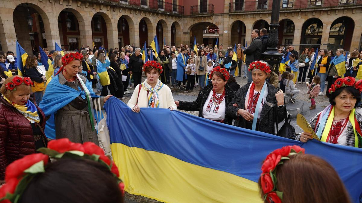 La comunidad ucraniana de Asturias celebrará en Gijón el 35.º aniversario de la independencia con un despliegue cultural y un «Maratón de la Bandera»