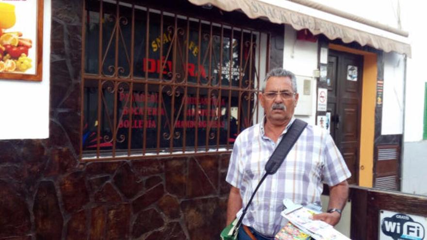 Felipe Perera ayer en el barrio de Titerroy de Arrecife.