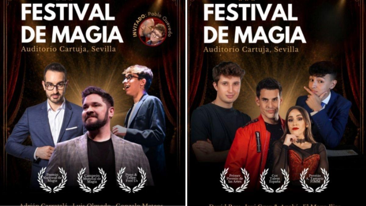 Cartel de magos que se presentarán
